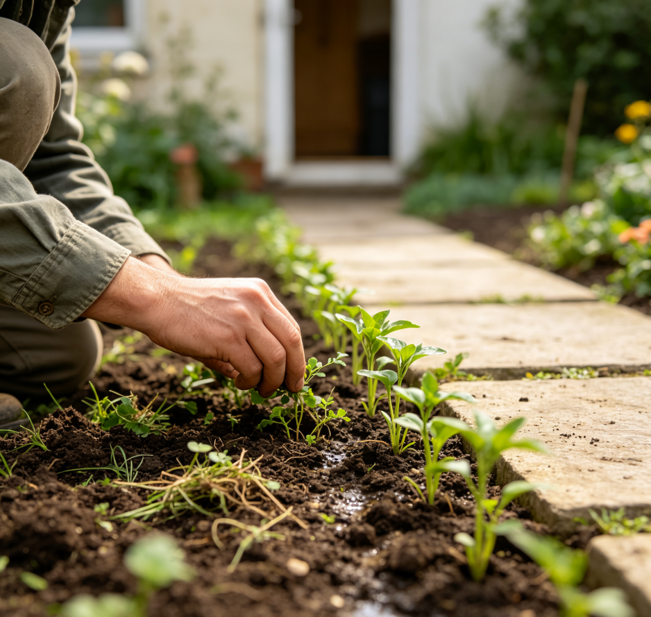 14 Manual weeding near seedlings - Image 1