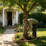 Weeding around trees